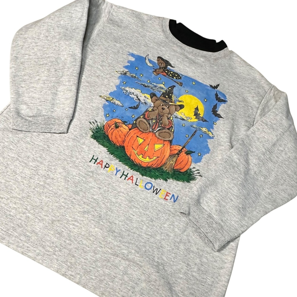 Unbranded Sweatshirt Women 3X Gray NWOT Halloween Teddy Bear Witch Graphic Top